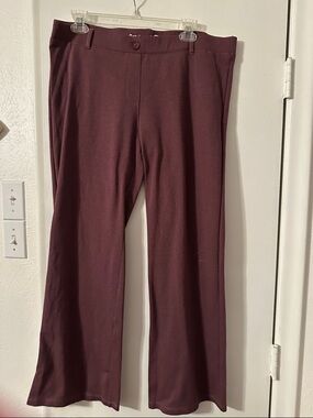 Betabrand Wine Stretch Petite Pants